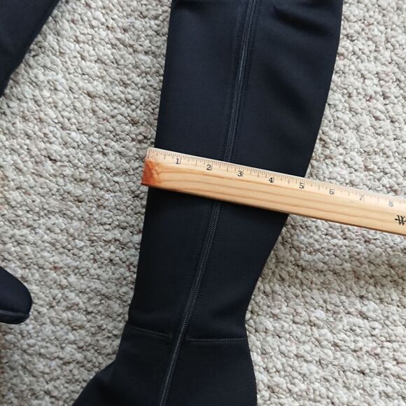 Prada black silk Radzmire fabric sporty knee high wedge boots size 6 - Picture 14 of 16